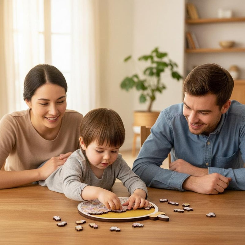 Christmas Snowman Wooden Jigsaw Puzzle,Unique Animal Shape Puzzle with Frame,Animal Cats Wooden Puzzles Pieces Decor for Cats Lover,Adorable Christmas Wood Cut Puzzles for Family Friend - Image 4